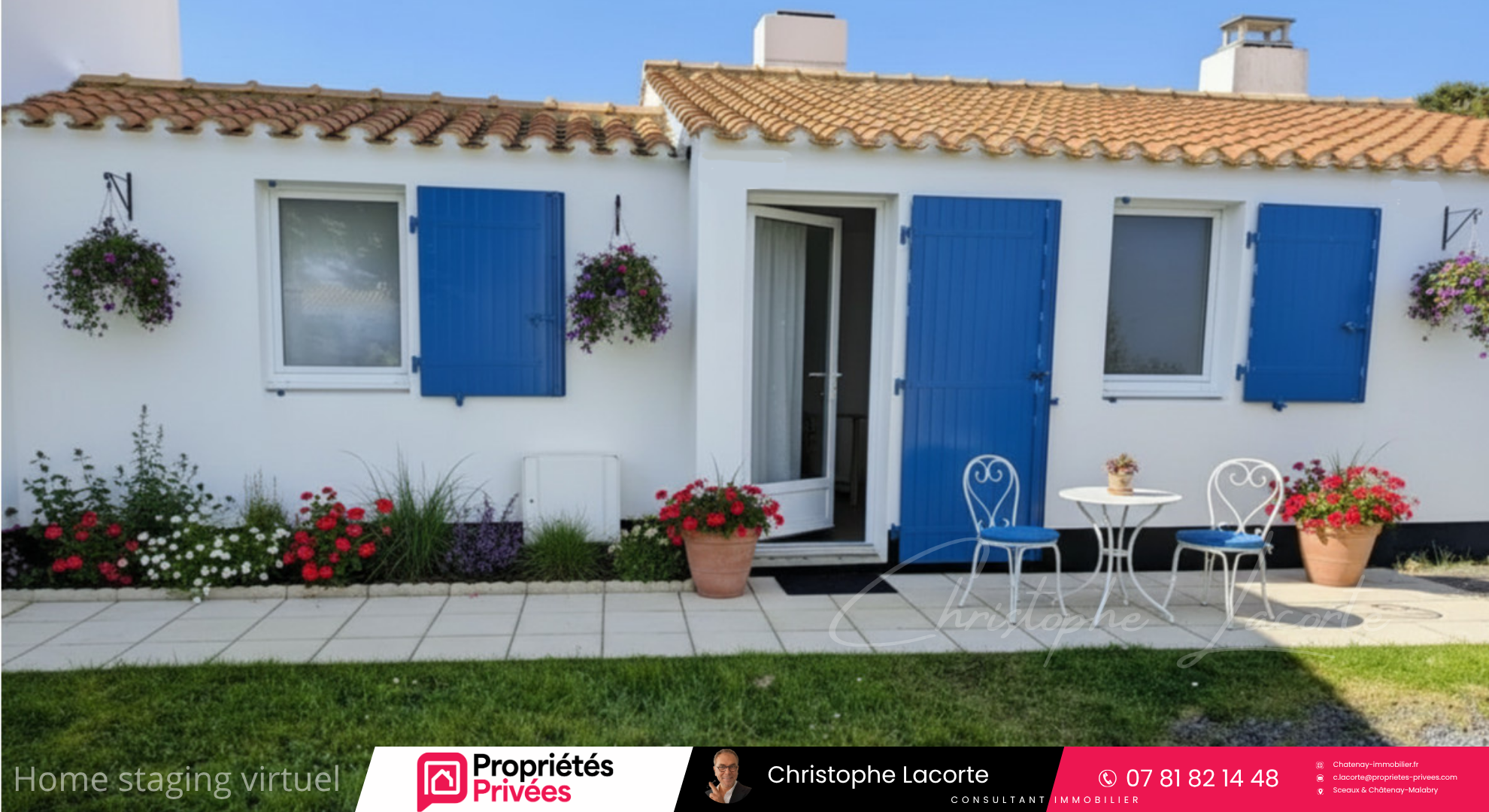 Facade arriere ferme marine T3 sol a vendre bretignolles sur mer