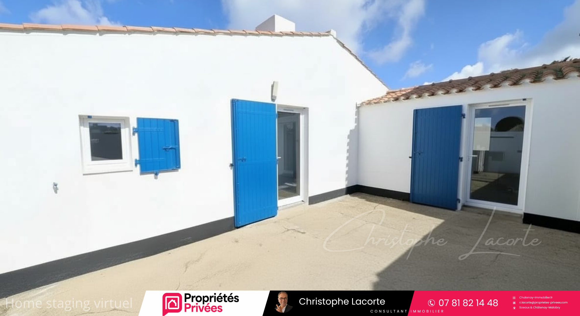 Patio ferme marine T3 sol a vendre bretignolles sur mer